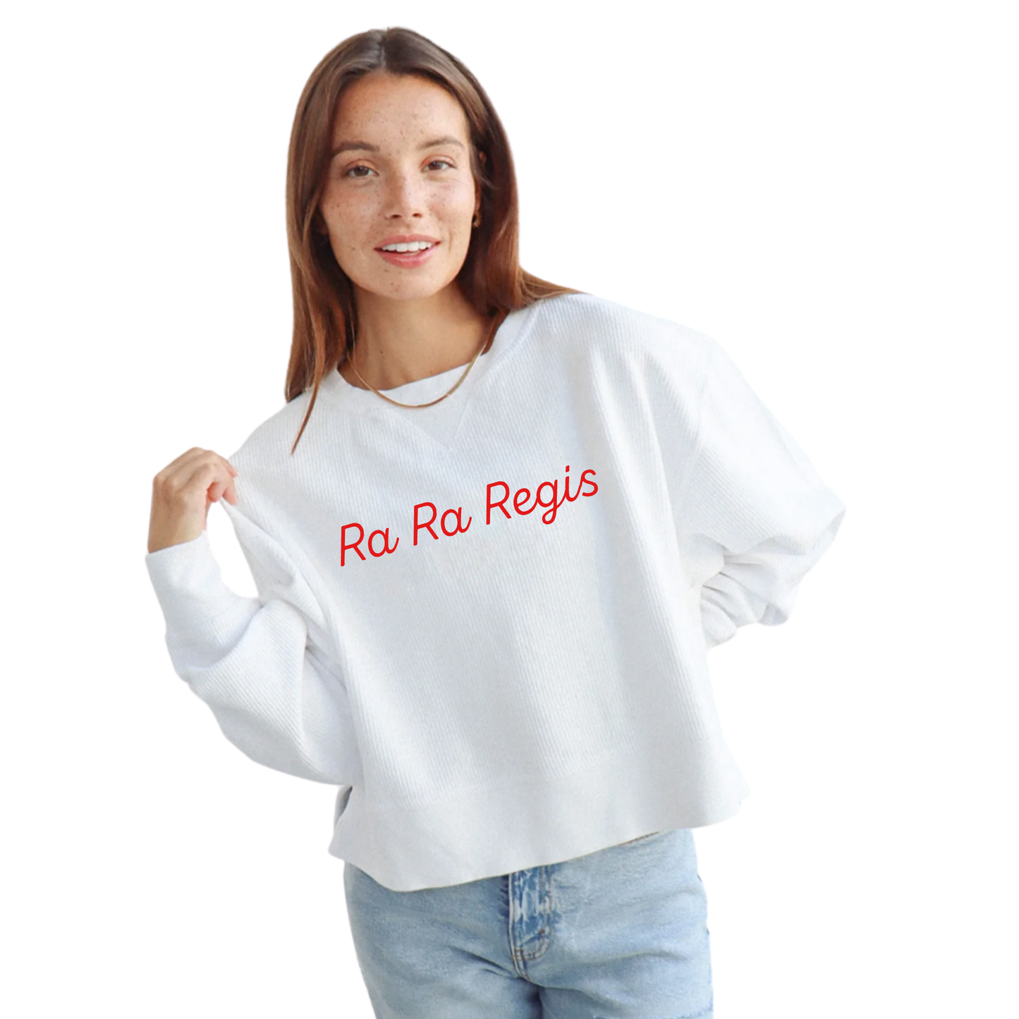 RA RA REGIS EMBROIDERED CORDED CREW (PRE-ORDER)