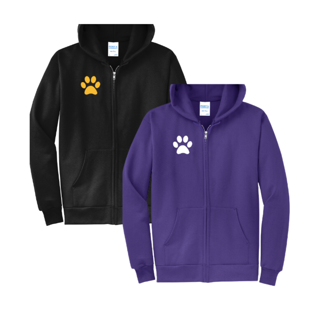 CORY PAW ZIP-UP HOODIE