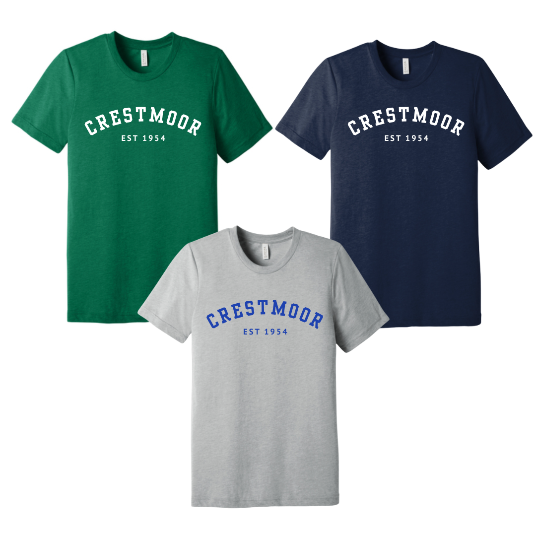 CRESTMOOR UNISEX CLUB TEE (YOUTH + ADULT)