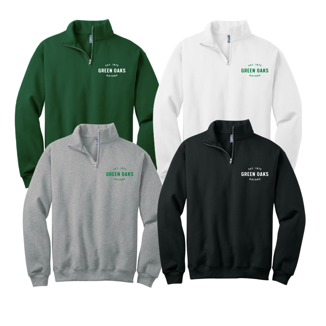 GREEN OAKS EMBROIDERED QUARTER-ZIP