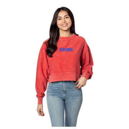 BRUINS EMBROIDERED CORDED CREW