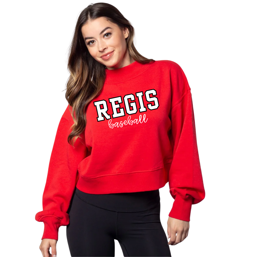REGIS BASEBALL MOCK NECK CROP