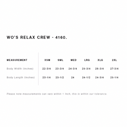 WOMEN'S RELAXED VARSITY RETRO CREWNECK (ADULT)